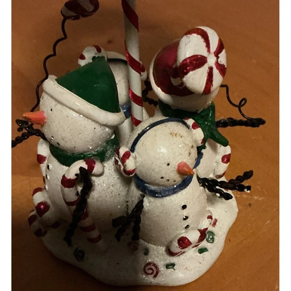 Snowman Tealight Candle Holder‎ Lamp With Shade Christmas Holiday,